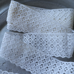 フランス 70㎝ アンティークレース C1046 ホワイト 6枚目の画像