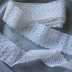 フランス 70㎝ アンティークレース C1046 ホワイト 2枚目の画像