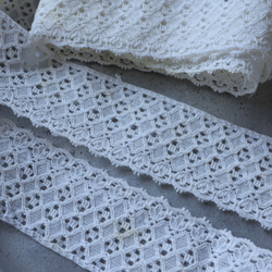 フランス 70㎝ アンティークレース C1046 ホワイト 7枚目の画像