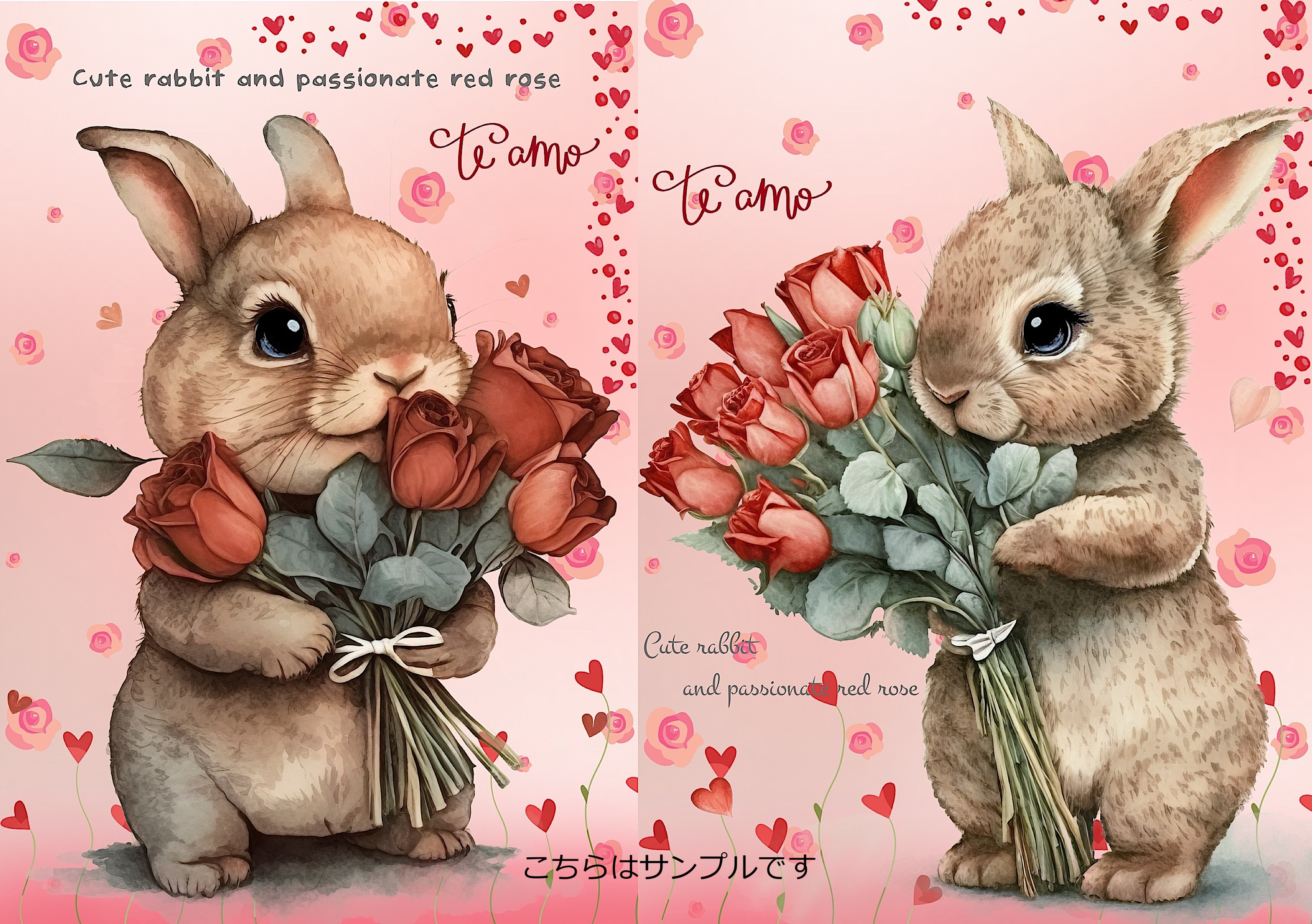 激レアターバンねことうさぎ絵画風パネル生地ハンドメイド