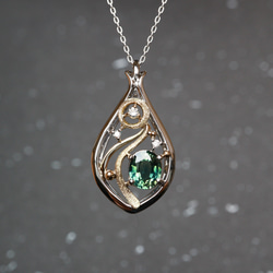 アクアマリン高品質ブルーカラー 鳳凰デザイン ペンダントトップ