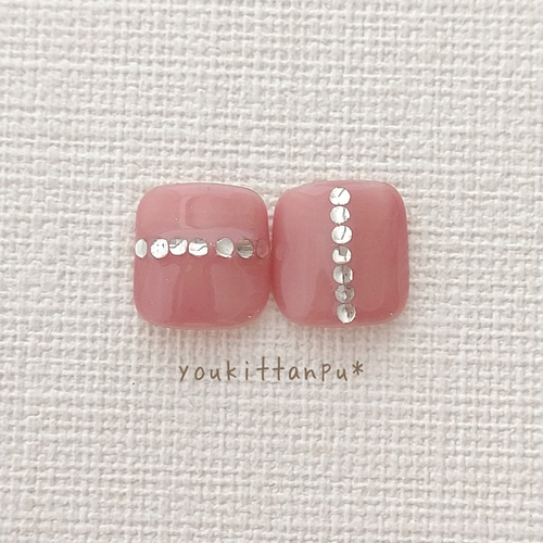 即日発送／フットネイル ネイルチップ フリーサイズ 現品＊zip