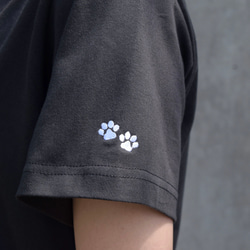 【2025新作】選べる猫29種！ワンポイント猫刺繍Tシャツ【スミクロ】コットン うちの子 メンズ レディース ブラック 4枚目の画像
