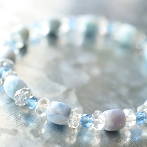 ★sai⭐︎★【海の安らぎを、まとう】ラリマー 天然石 ブレスレット ☆sai【海の安らぎを、まとう】ラリマー 天然石 ブレスレット