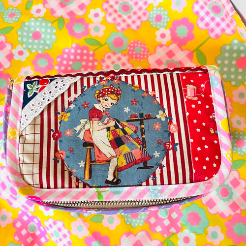 ピンクハウス　パッチワーク　ポーチ　90年代　レア 93ece8be8f31d98c22aad5e8a64699