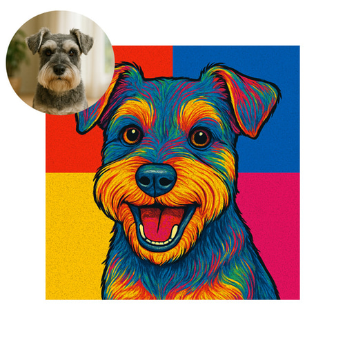 文字入れ無料 ポップアート ペット イラスト オーダーメイド 犬 猫