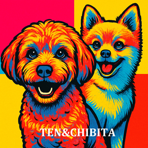 【 オーダー 】似顔絵 ペット 15.ねこ様 オーダー 色紙サイズ（242x272）2名様｜ペット似顔絵 犬/猫など