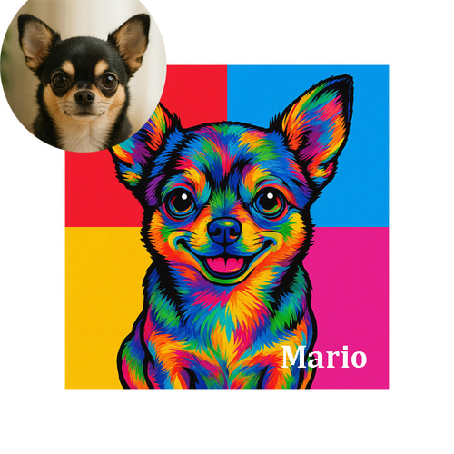 mami様オーダー作品「北欧柄のポップアート似顔絵」 mami様オーダー作品「北欧柄のポップアート似顔絵」