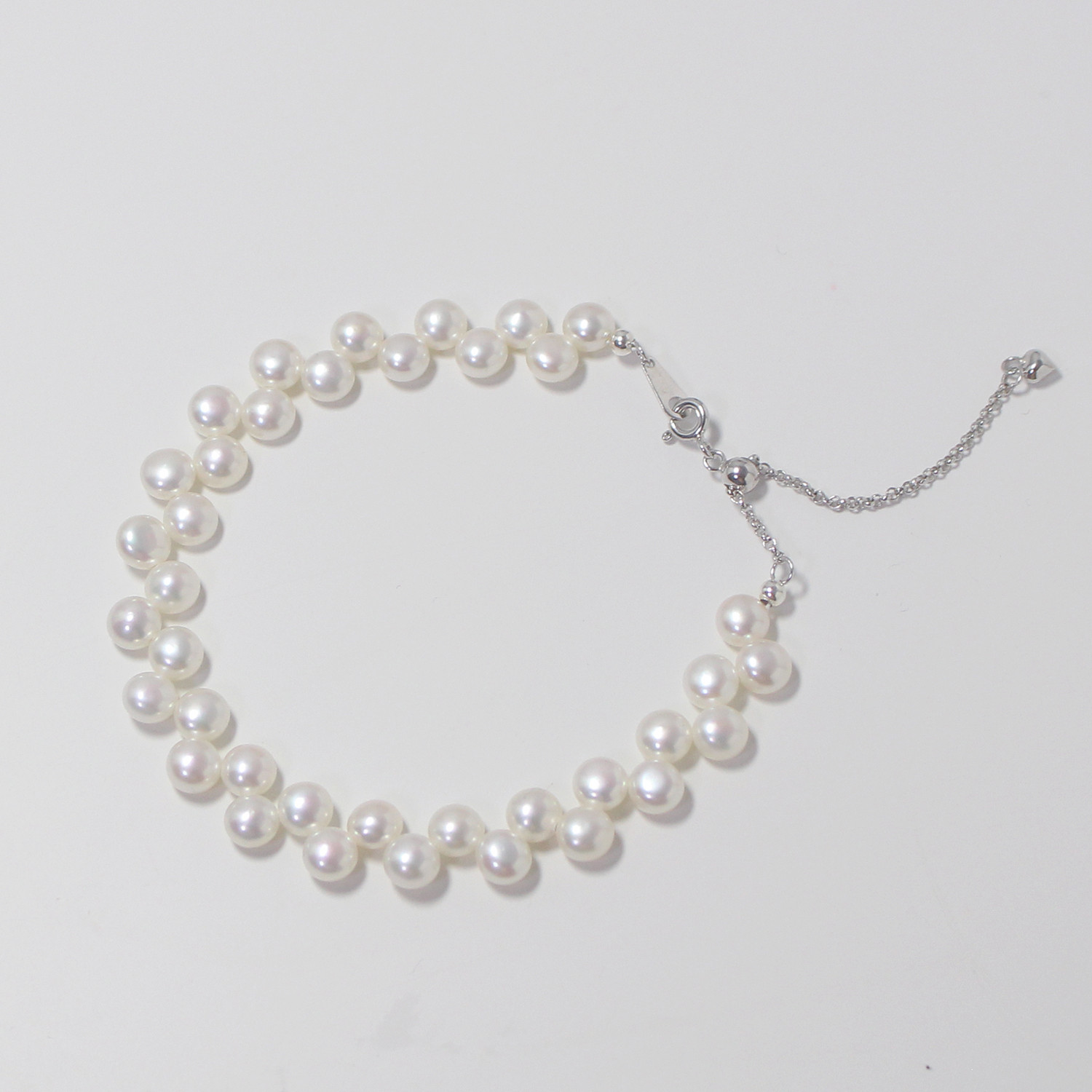 淡水パールのブレスレット バングル 真珠　淡水真珠　6月誕生石　夏の誕生石