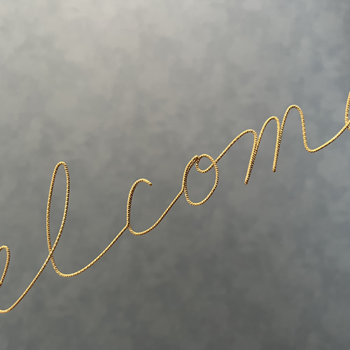 真鍮のwelcome ワイヤーアート ワイヤークラフト その他アート Ss.art