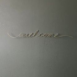 ワイヤークラフト ウエルカム 真鍮のwelcome ワイヤーアート ワイヤークラフト その他アート Ss.art