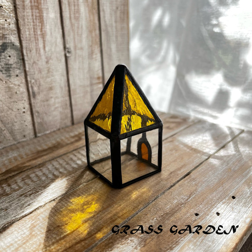 ステンドグラス ミニハウスオブジェ その他インテリア雑貨 Grass