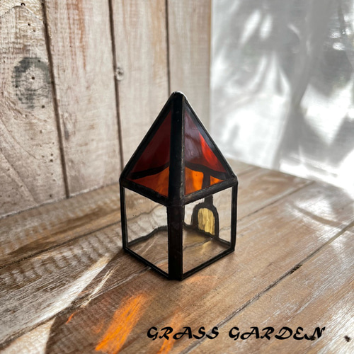 ステンドグラス ミニハウスオブジェ その他インテリア雑貨 Grass