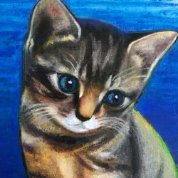 しまうま アクリル画 キャンバスF3 動物の絵 原画 絵画