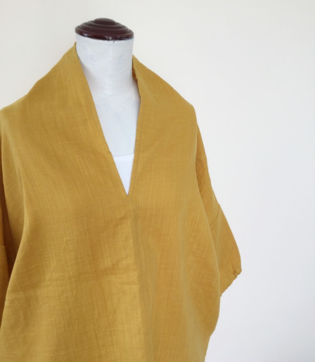 ダブルガーゼブラウス　〇マスタード「着た瞬間から気持ちいい」