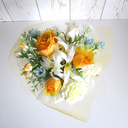 黄色で魅せる花束 m-1700 ブーケ studio mari-2 通販 19419844