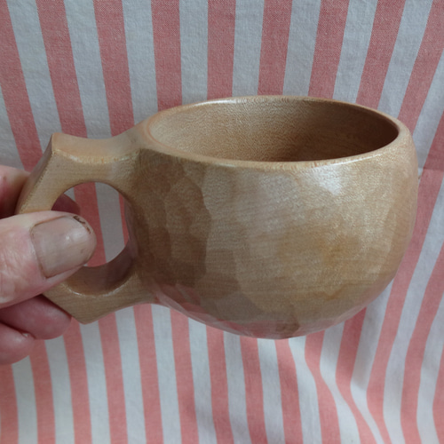 美品】良岳氏作 木製コーヒーカップ けやき・花梨（2脚セット