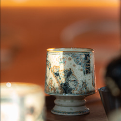 中国茶器　景徳鎮　手描き　茶杯　コーヒーカップ　女性ぴったり　青花磁　蝶々　４点 中国茶器 景徳鎮 手描き 茶杯 コーヒーカップ 女性ぴったり 青花
