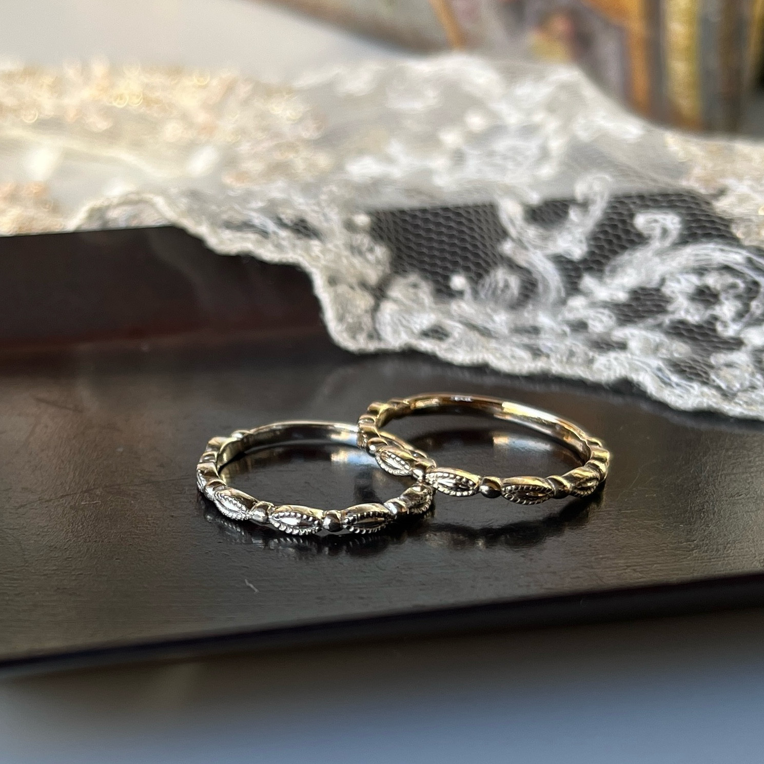 重ね付けが楽しめる細めリング　Milleperle（ミルペルル）SV925リング