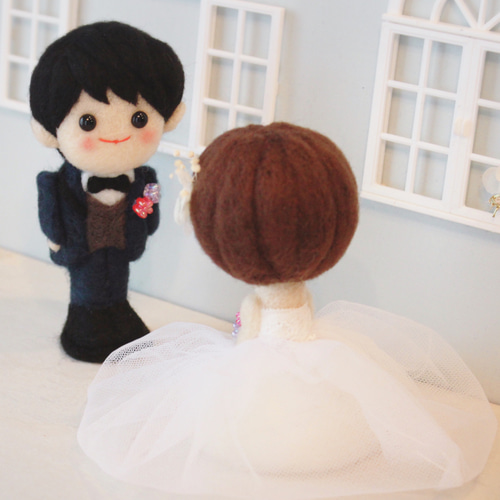 受注製作 幸せを運ぶウェディングフェルトドール wedding doll 結婚式