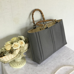 シンプルで使いやすい・ハンドメイド・リメイク・大島紬・トートバッグ