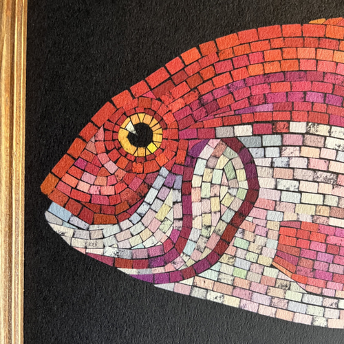 モザイクタイル【CORAL FISH】 アート ポスタ A4 A3 インテリア