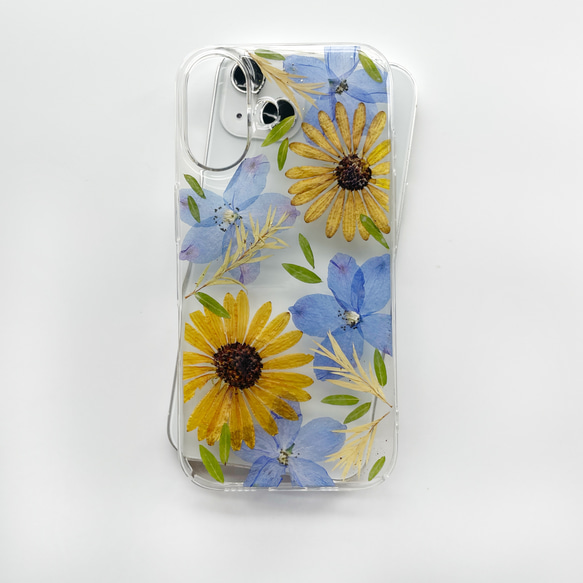 押し花スマホケース　全機種対応　手帳型ケース　ソフトケース　iphoneケース　花　メンズ　男性 2枚目の画像