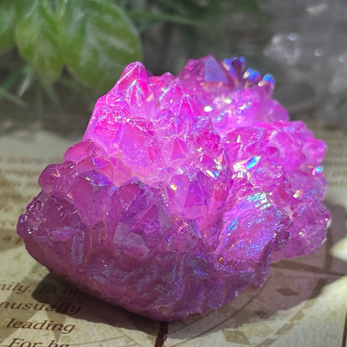 チャネリング✨　パープル　オーラ水晶　クリスタル　クラスター　原石 チャネリング✨ パープル オーラ水晶 クリスタル クラスター 原石
