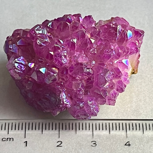 七色の夢໒꒱✨ マゼンタ オーラ 水晶 原石 クラスター クリスタル