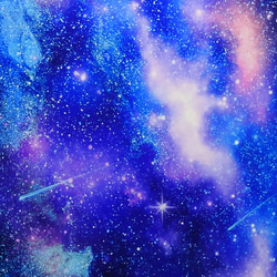 A4アートプリント『星空を駆けるクジラのお花屋さん』高光沢紙/宇宙/星/向日葵/額無し 4枚目の画像