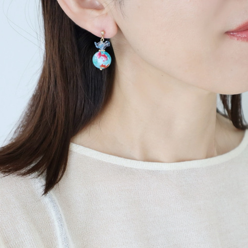 夏祭り・浴衣に＞ 金魚ピアス/イヤリング ピアス（その他） flower