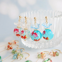 ＜夏祭り・浴衣に＞ 金魚ピアス/イヤリング 8枚目の画像