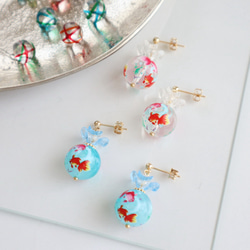 ＜夏祭り・浴衣に＞ 金魚ピアス/イヤリング 9枚目の画像