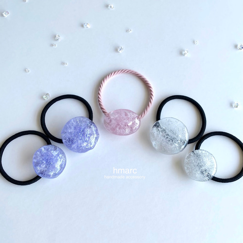 レジンヘアゴム いちごオーバル