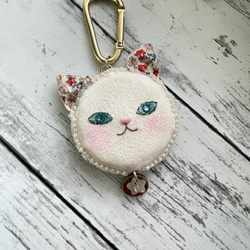 羊毛ねこターバンベレー(ホワイトホワイト) 羊毛ねこターバンベレー(ホワイトホワイト) ベレー帽