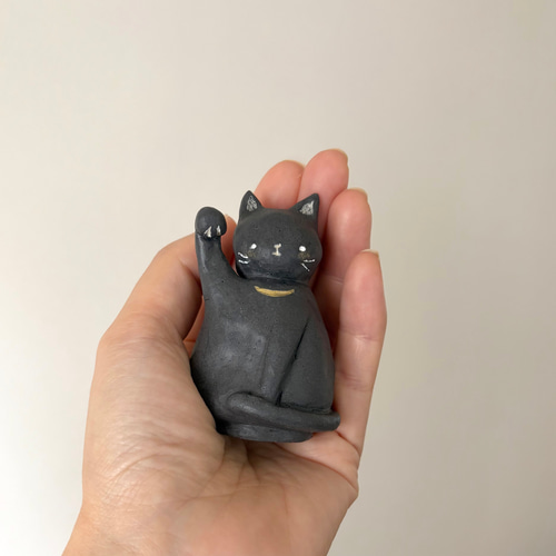 インテリアに合うまねき猫のオブジェ -よるくろちゃん- 招き猫