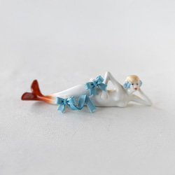 【期間限定】ひらひらリボンイヤーカフセット/ ウィスパーブルー 4枚目の画像