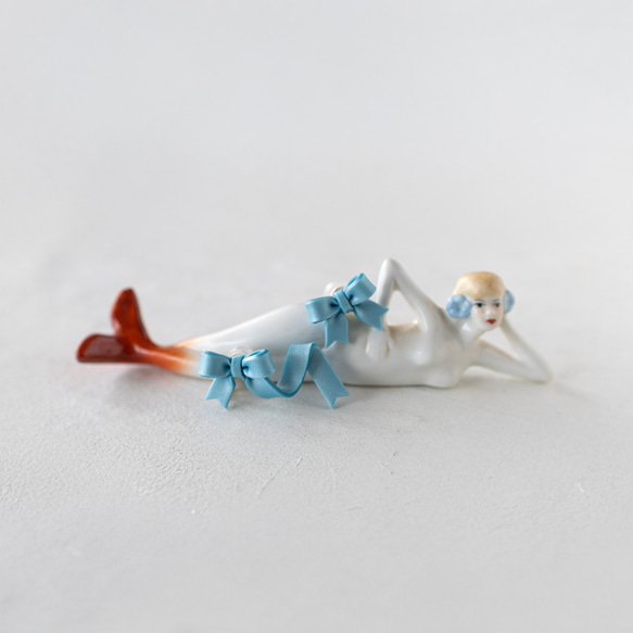 【期間限定】ひらひらリボンイヤーカフセット/ ウィスパーブルー 4枚目の画像