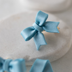 【期間限定】ひらひらリボンイヤーカフセット/ ウィスパーブルー 6枚目の画像