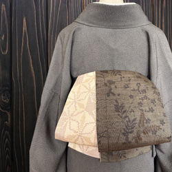 *絹お着物リメイク　パッチワーク*19　大人の兵児帯　半幅帯　長尺　ハンドメイド 絹お着物リメイク パッチワーク*19 大人の兵児帯 半幅帯 長尺