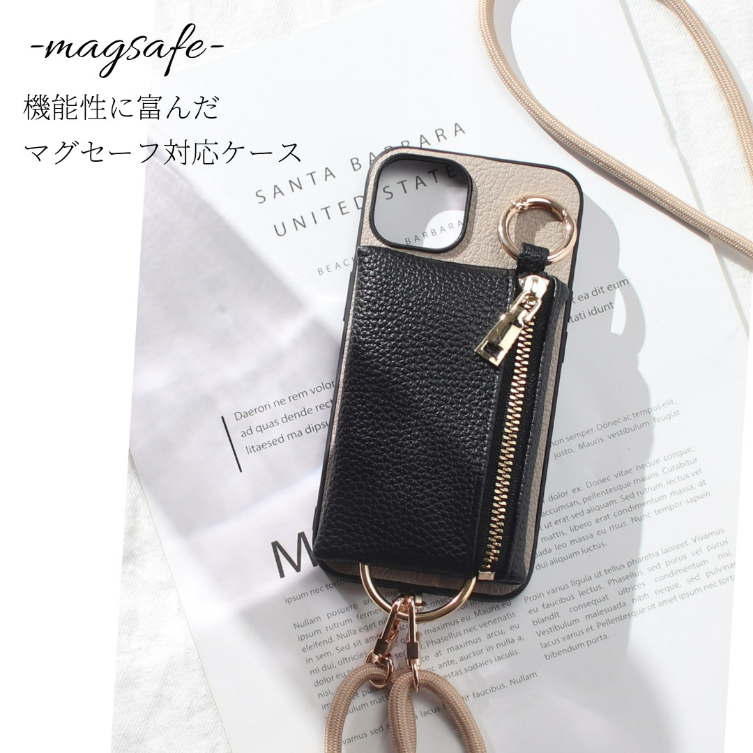 iphone13 ケース レザー 小銭入れ付き 13mini 13Pro MAX ストラップ カード収納 本革 お財布