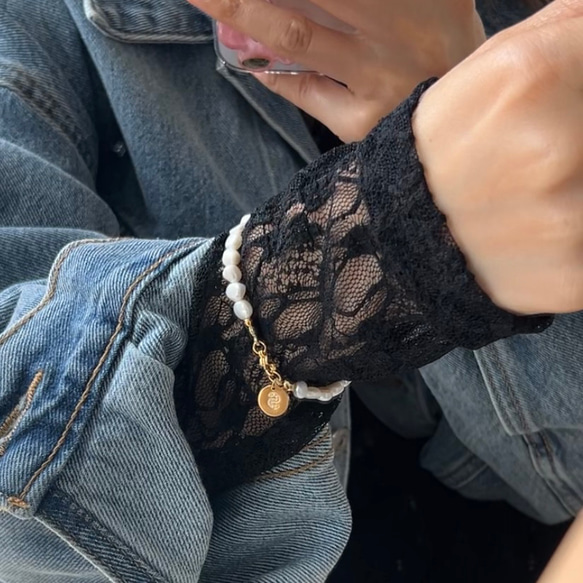 Sy2 bracelet                   パールブレスレット　ブレスレット　イニシャル　パール 12枚目の画像