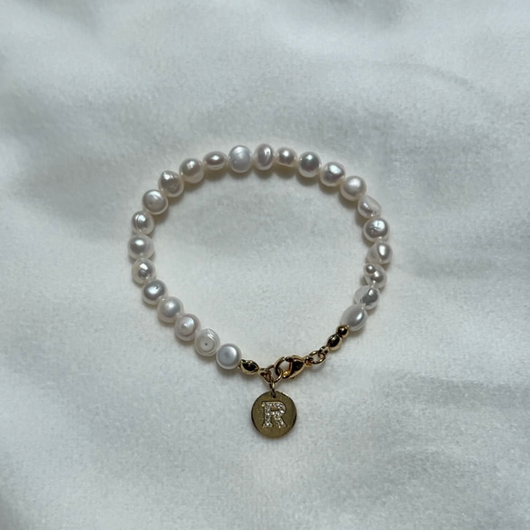 Sy2 bracelet                   パールブレスレット　ブレスレット　イニシャル　パール 2枚目の画像