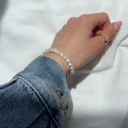 Sy2 bracelet                   パールブレスレット　ブレスレット　イニシャル　パール 5枚目の画像