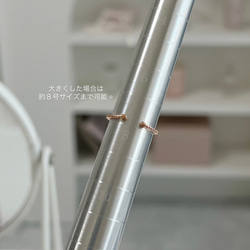 【レッド/pukuリング】 華奢　ギフト ビジュー　ピンクゴールド　ハート　ジルコニア　夏　花火　浴衣　ひまわり　フェス 7枚目の画像