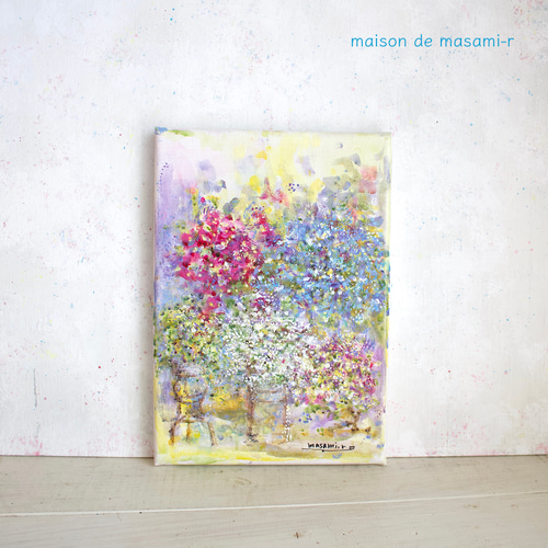 「フラワーガーデン2025.6.6」 アクリル画 SM キャンバス 原画 額なし フラワーガーデン2025.6.6」 アクリル画 SM キャンバス 額なし