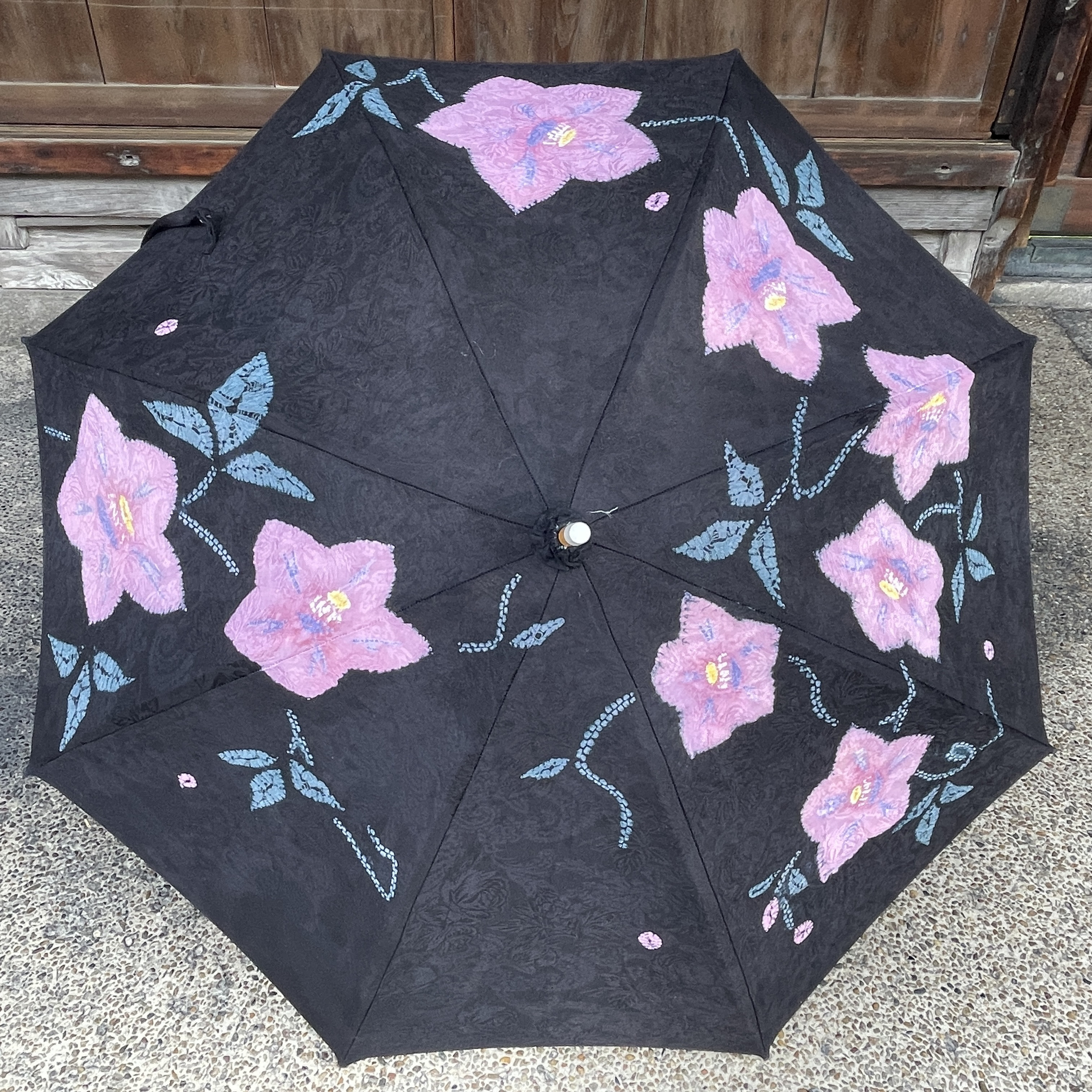 有松絞り日傘  〜クレマチス〜