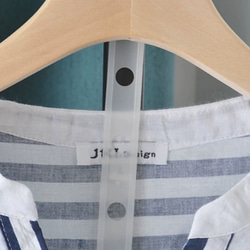 綿.アシンメトリーVネック 縦ストライプ 五分袖シャツ/柔らかく肌触りが良く/無地でどんなスタイルにも合います 5枚目の画像