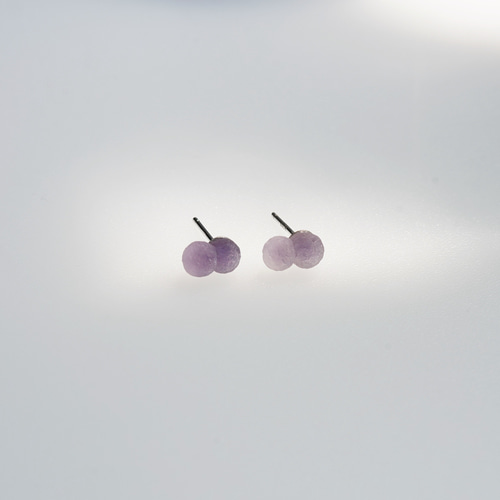 パープルアゲートピアス パープルアゲート シルバー ピアス（1960-70's Purple Agate