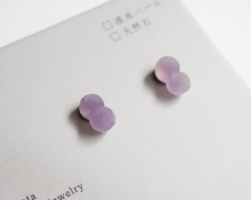 パープルアゲートピアス パープルアゲート シルバー ピアス（1960-70's Purple Agate